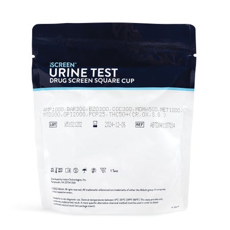 Drugs of Abuse Test Kit iScreen® DX AMP, COC, mAMP/MET, OPI2000, THC, (CR, NI, OX, PH, SG) 25 Tests CLIA Waived