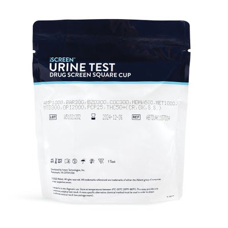 Drugs of Abuse Test Kit iScreen® DX AMP, BAR, BZO, BUP, COC, mAMP/MET, MDMA, MTD, MOP(OPI300), OXY, PCP, THC, (CR, PH, SG) 25 Tests CLIA Waived