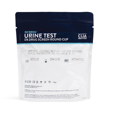 Drugs of Abuse Test Kit iScreen® AMP500, BAR300, BUP10, BZO300, COC150, ETG500, FEN20, K250, mAMP/MET500, OPI300, OXY100, THC50, TRAM200 25 Tests For Forensic Use Only