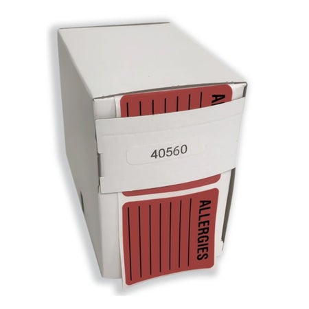Pre-Printed Label Tabbies Medical Allergy Alert Red / White Paper Allergic To: Allyergy White Alert Label 1 X 3 Inch