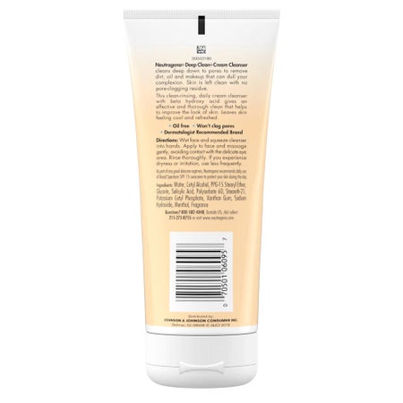 Facial Cleanser Neutrogena® Deep Clean® Cream 7 oz. Tube Scented