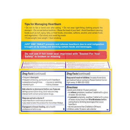Antacid Pepcid® AC Maximum Strength 20 mg Strength Tablet 25 per Box