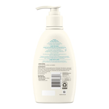 Hand and Body Moisturizer Aveeno® Calm + Restore Oat Replenishing Lotion 12 oz. Pump Bottle Unscented Lotion