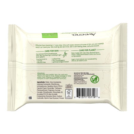 Makeup Remover Aveeno® Positively Radiant® Wipe Soft Pack Scented