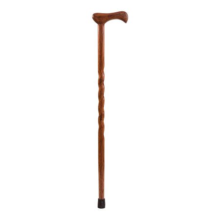 T-Handle Cane Brazos™ Twisted Wood 37 Inch Height Red Oak