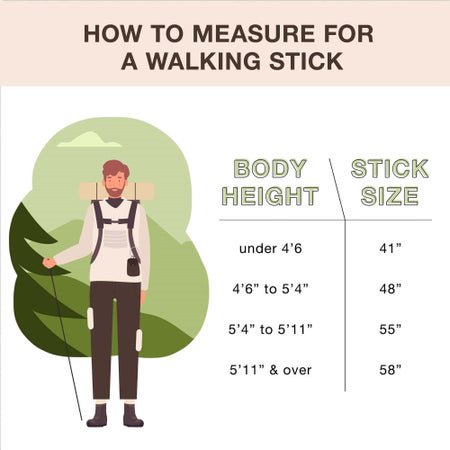 Walking Stick Brazos™ Wood 55 Inch Height Safari