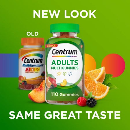Multivitamin Supplement Centrum® Gummy 110 per Bottle Fruit Flavor