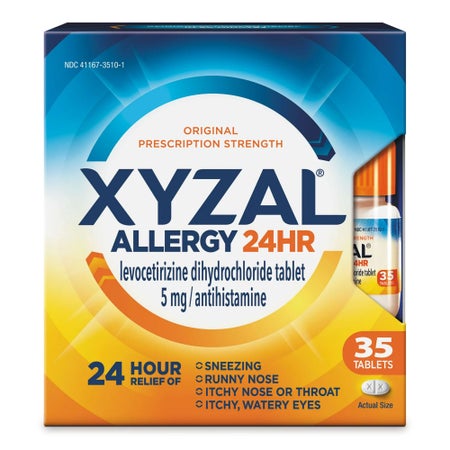 Allergy Relief XYZAL® Allergy 24HR 5 mg Strength Tablet 35 per Bottle
