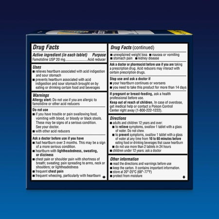 Antacid Zantac 360°® Maximum Strength 20 mg Strength Tablet 50 per Bottle