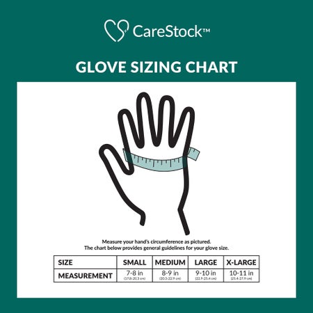 Exam Glove CareStock™ Medium 200 per Box NonSterile Nitrile Standard Cuff Length Textured Fingertips Blue Chemo Tested