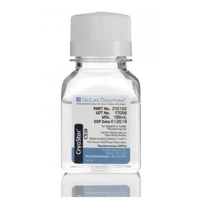 Cryopreservation Media CryoStor® CS10 Freeze Media with 10% DMSO Clear