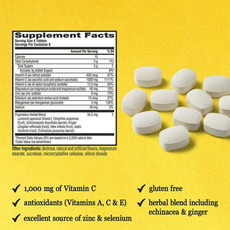 Immune Support Supplement Airborne® Chewable Tablet 32 per Bottle