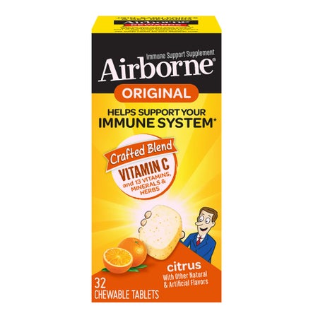 Immune Support Supplement Airborne® Chewable Tablet 32 per Bottle