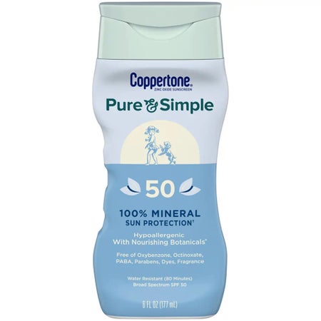 Sunscreen Coppertone® Pure and Simple SPF 50 Lotion 6 oz. Bottle