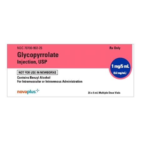 Glycopyrrolate 0.2 mg / mL Injection 5 mL