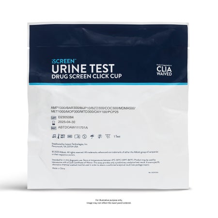 Drugs of Abuse Test Kit iScreen® AMP1000, COC300, mAMP/MET1000, MOP300, OXY100 25 Tests CLIA Waived