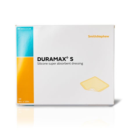 Super Absorbent Dressing Duramax S Silicone Adhesive 8 X 10 Inch Rectangle