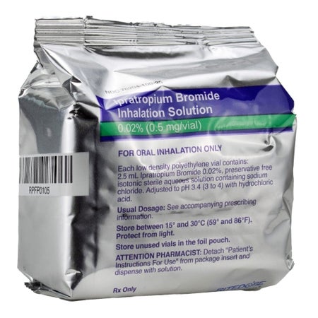 Ipratropium Bromide, Preservative Free 0.02%, 0.2 mg / mL Solution 25 Vials