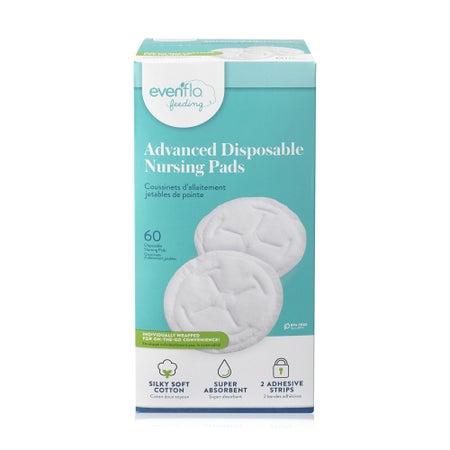 Nursing Pad Evenflo Advanced One Size Fits Most Breathable Material Disposable