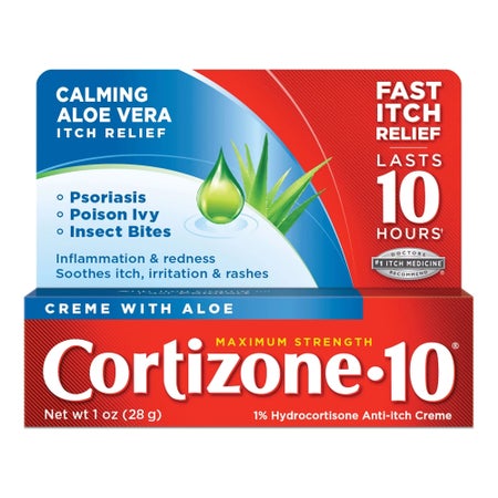 Itch Relief Cortizone-10® Aloe 1% Strength Cream 1 oz. Tube