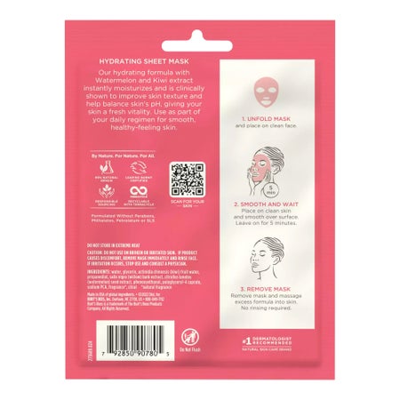 Facial Moisturizer Burt's Bees® Hydrating Sheet Mask 0.33 oz. Individual Packet Watermelon Scent Mask