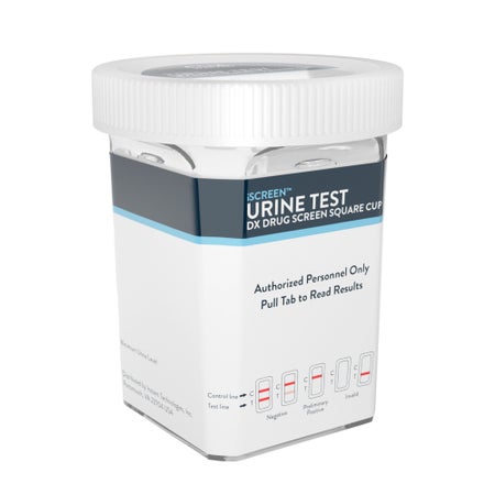Drugs of Abuse Test Kit iScreen™ Square Cup AMP, BUP, BZO, COC, mAMP/MET, MDMA, MTD, OPI300, OXY, THC (CR, OX, SG) 25 Tests CLIA Non-Waived
