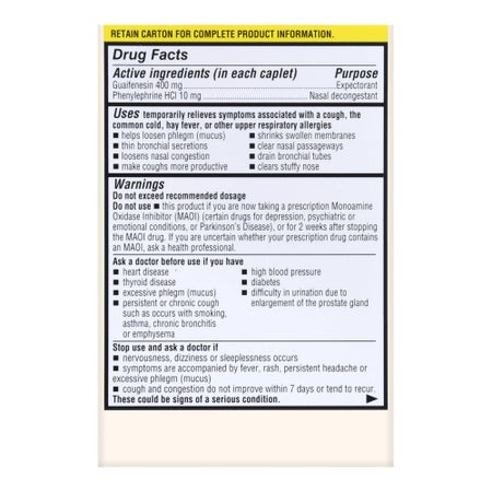 Cold and Cough Relief Foster & Thrive™ 400 mg - 10 mg Strength Tablet 50 per Box