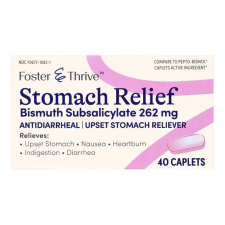 Anti-Diarrheal Foster & Thrive™ 262 mg Strength Caplet 40 per Bottle
