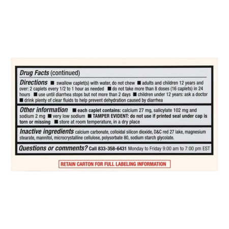 Anti-Diarrheal Foster & Thrive™ 262 mg Strength Caplet 40 per Bottle