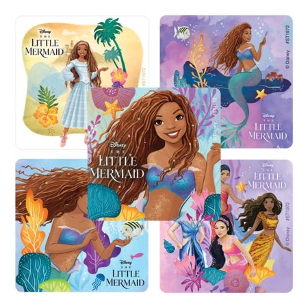 Sticker SmileMakers® 100 per Roll The Little Mermaid: Live Action 2-1/2 X 2-1/2 Inch