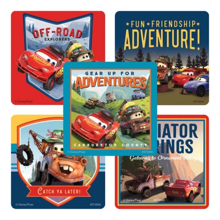 Sticker SmileMakers® 100 per Box Disney•Pixar Cars Shorts 2-1/2 X 2-1/2 Inch