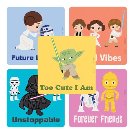 Sticker SmileMakers® 100 per Roll Star Wars Rebel Vibes 2-1/2 X 2-1/2 Inch
