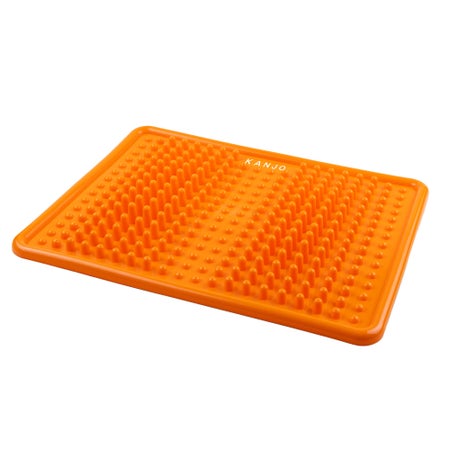 Kanjo Acupressure Foot Mat Orange PVC Plastic 10-1/2 X 13-1/2 Inch