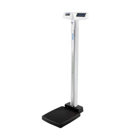 Physician Scale with Height Rod Health O Meter® LCD Display 300 kg Capacity White Battery Operated