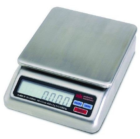 Food / Lab Scale NK LCD Display Silver Battery Operated