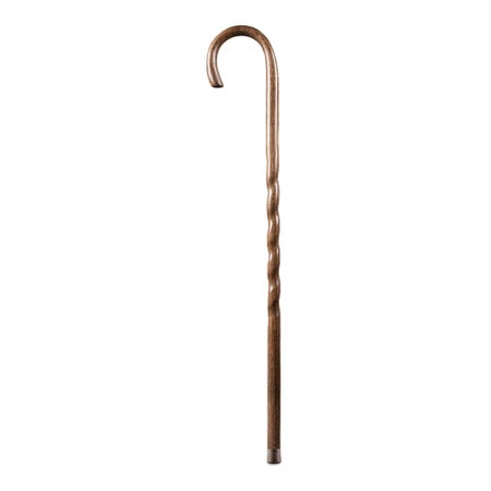 Round Handle Cane Brazos™ Twisted Wood 37 Inch Height Brown Oak
