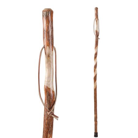 Walking Stick Brazos™ Twisted Trekker Wood 58 Inch Height Sassafras
