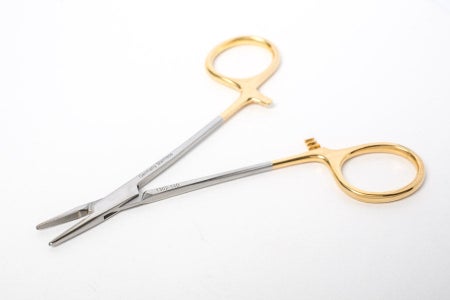 Needle Holder Baby Webster 4-3/4 Inch Length Serrated Tips Finger Ring Handle