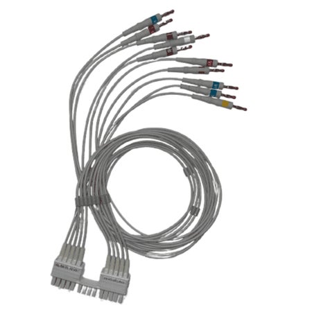 Lead Wire Set Mortara Banana 4 mm 10 count For use with ECG Machine
