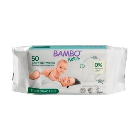 Baby Wipe Bambo® Nature Soft Pack Unscented 64 Count