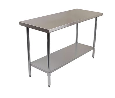 Food Service Table Wasserstrom 30 X 36 X 60 Inch Stainless Steel Top Shelf Weight Capacity: 500 lbs. 400 lbs. Weight Capacity 1 Shelf