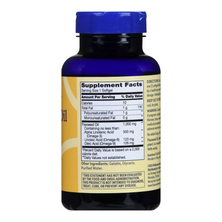 Dietary Supplement Foster & Thrive™ Flaxseed Oil 1,000 mg Strength Softgel 100 per Bottle