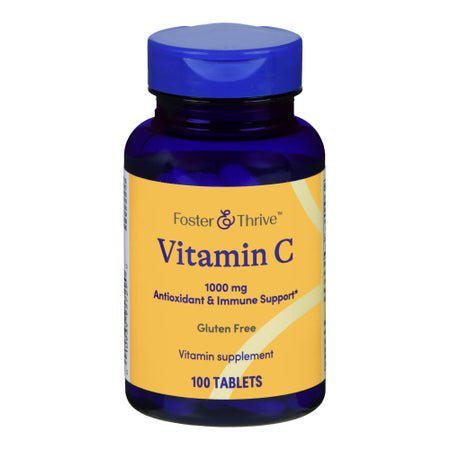 Vitamin C Supplement Foster & Thrive™ Ascorbic Acid 1,000 mg Strength Tablet 100 per Bottle