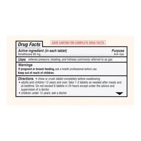 Gas Relief Foster & Thrive™ 80 mg Strength Chewable Tablet 100 Tablets