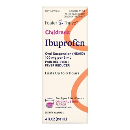 Children's Pain Relief Foster & Thrive™ 100 mg / 5 mL Strength Ibuprofen Oral Suspension 4 oz.