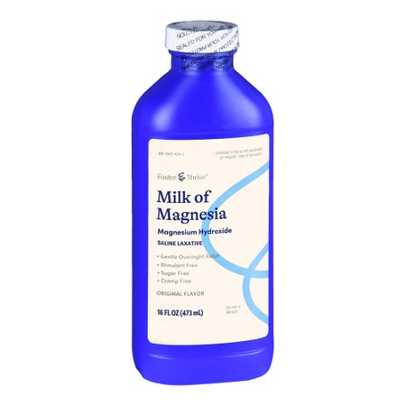 Laxative Foster & Thrive™ Original Flavor Oral Suspension 16 oz. 400 mg / 5 mL Strength Magnesium Hydroxide