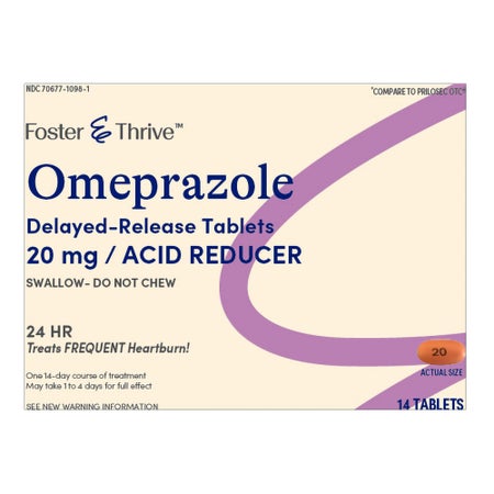Antacid Foster & Thrive™ 20 mg Strength Tablet 14 per Box