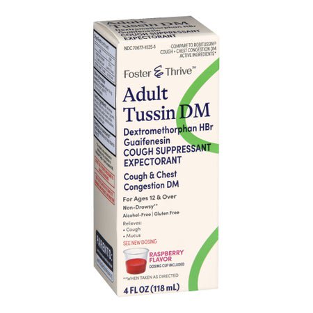 Cough and Chest Congestion Foster & Thrive™ 200 mg - 20 mg / 20 mL Strength Syrup 4 oz.