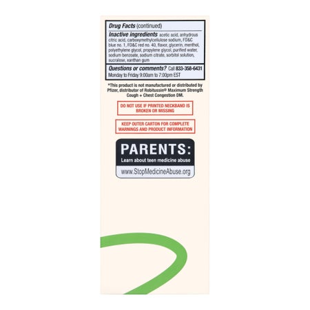 Cold and Cough Relief Foster & Thrive™ 20 mg; 400 mg / 20 mL Strength Liquid 4 oz.