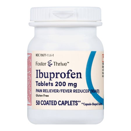 Pain Relief Foster & Thrive™ 200 mg Strength Ibuprofen Caplet 50 per Bottle